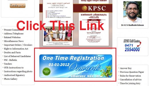 PSC One Time Registration
