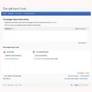 Try Google Input Tools online